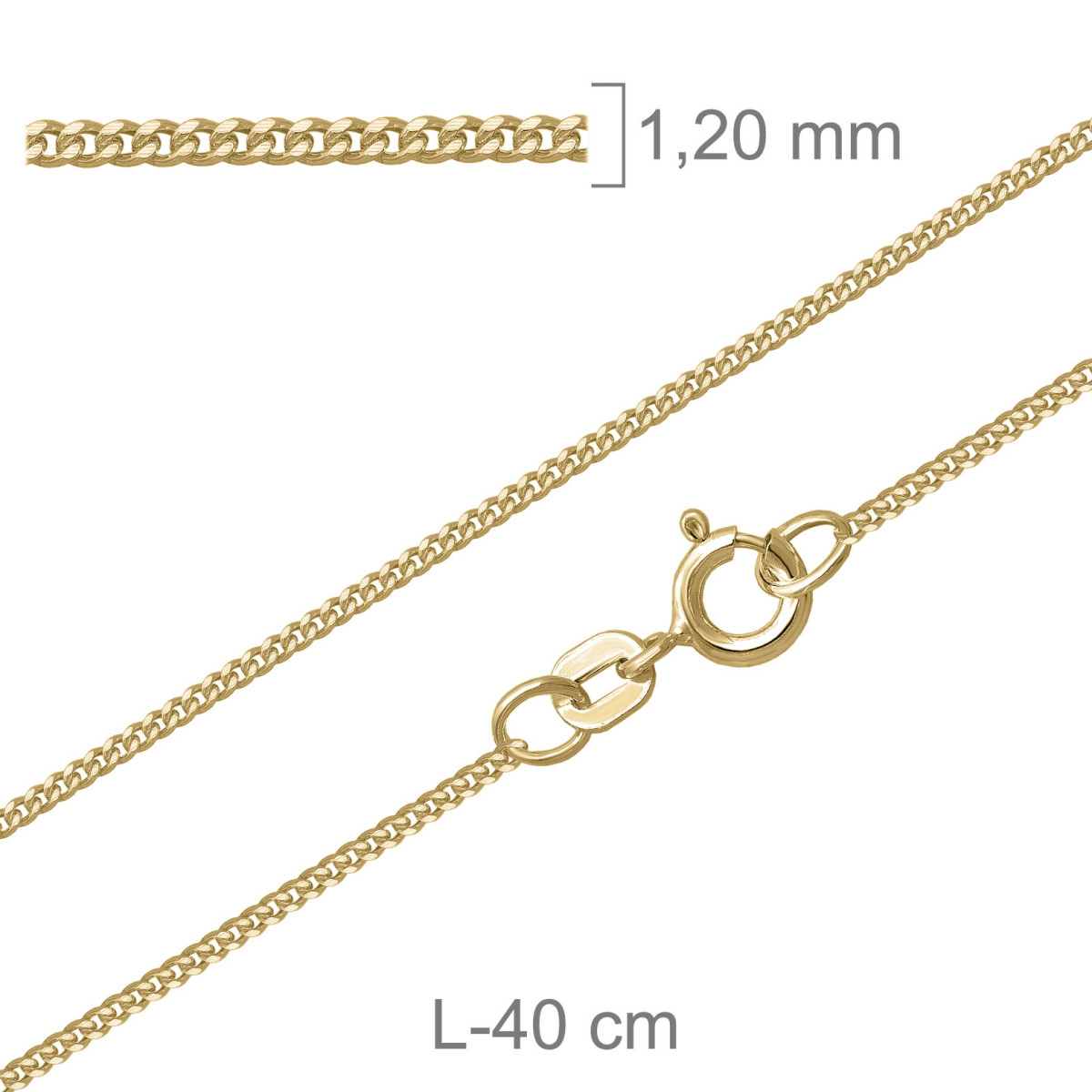 CADENA PLATA B.ORO BARBADA LAPIDADA 35X40CM