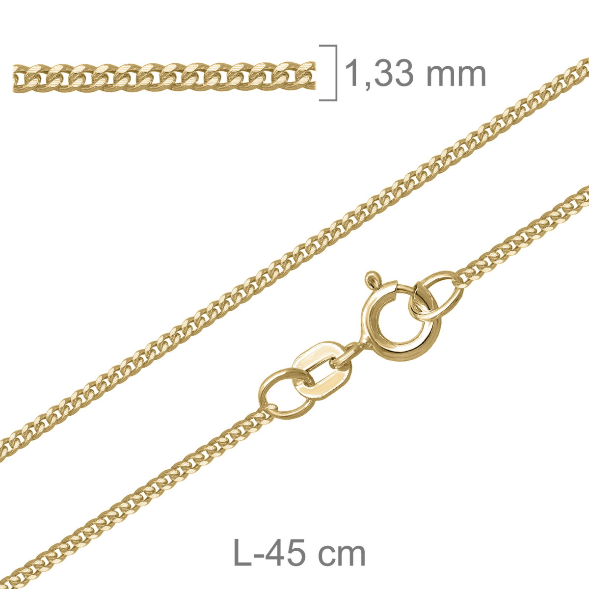 CADENA PLATA B.ORO BARBADA LAPIDADA 40X45CM