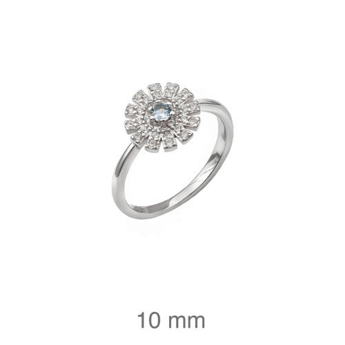 SORTIJA PLATA CIRCONITAS AGUAMARINA