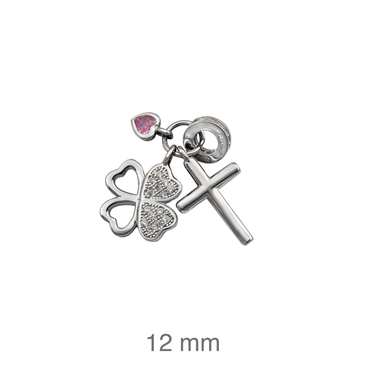 COLGANTE PLATA TREBOL ZTAS CRUZ CORAZON