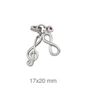 COLGANTE PLATA INFINITO CLAVE SOL CORAZON