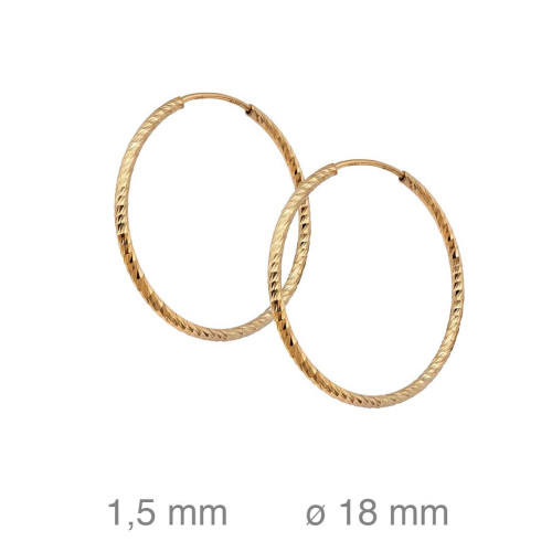 CRIOLLA PLATA B.ORO LAPIDADA 1.50X20 MM