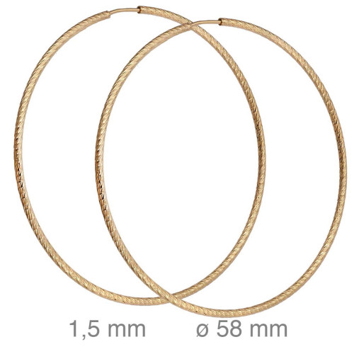 CRIOLLA PLATA B.ORO LAPIDADA 1.5 X 60 MM