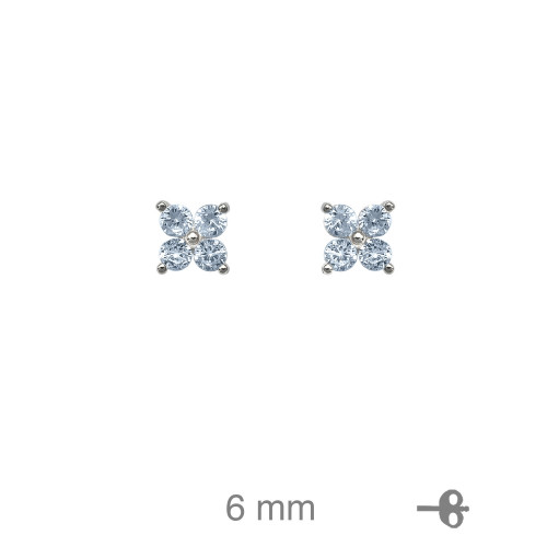 PENDIENTES PLATA ZTAS AGUAMARINA PRESION