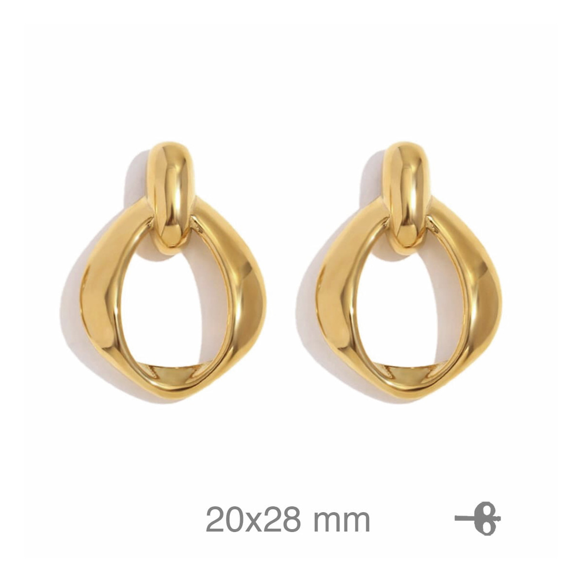 PENDIENTES ACERO B.ORO