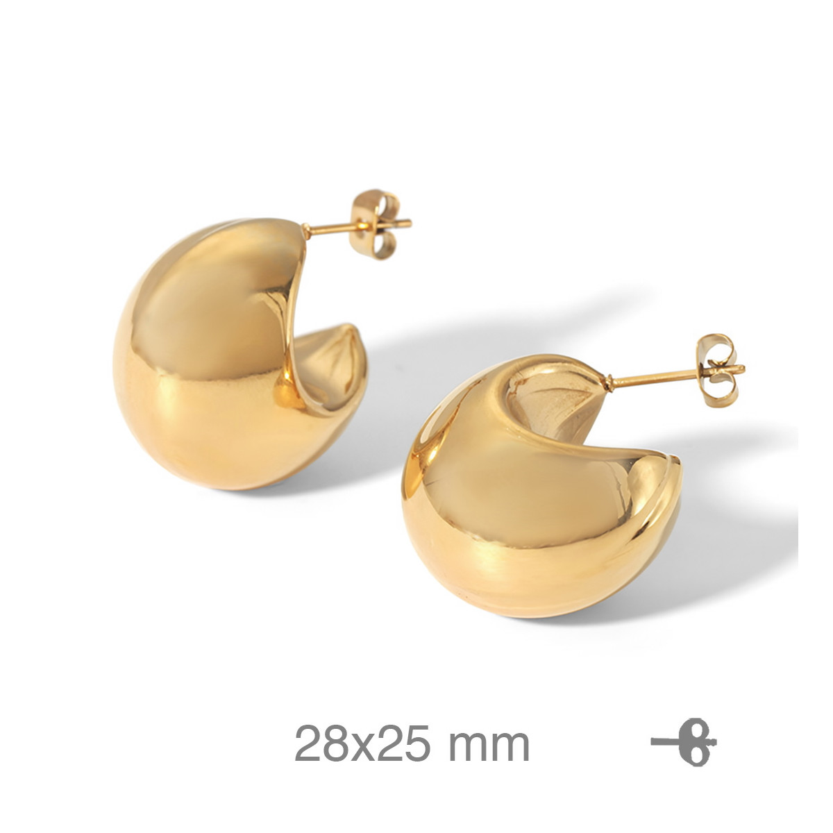 PENDIENTES ACERO B.ORO