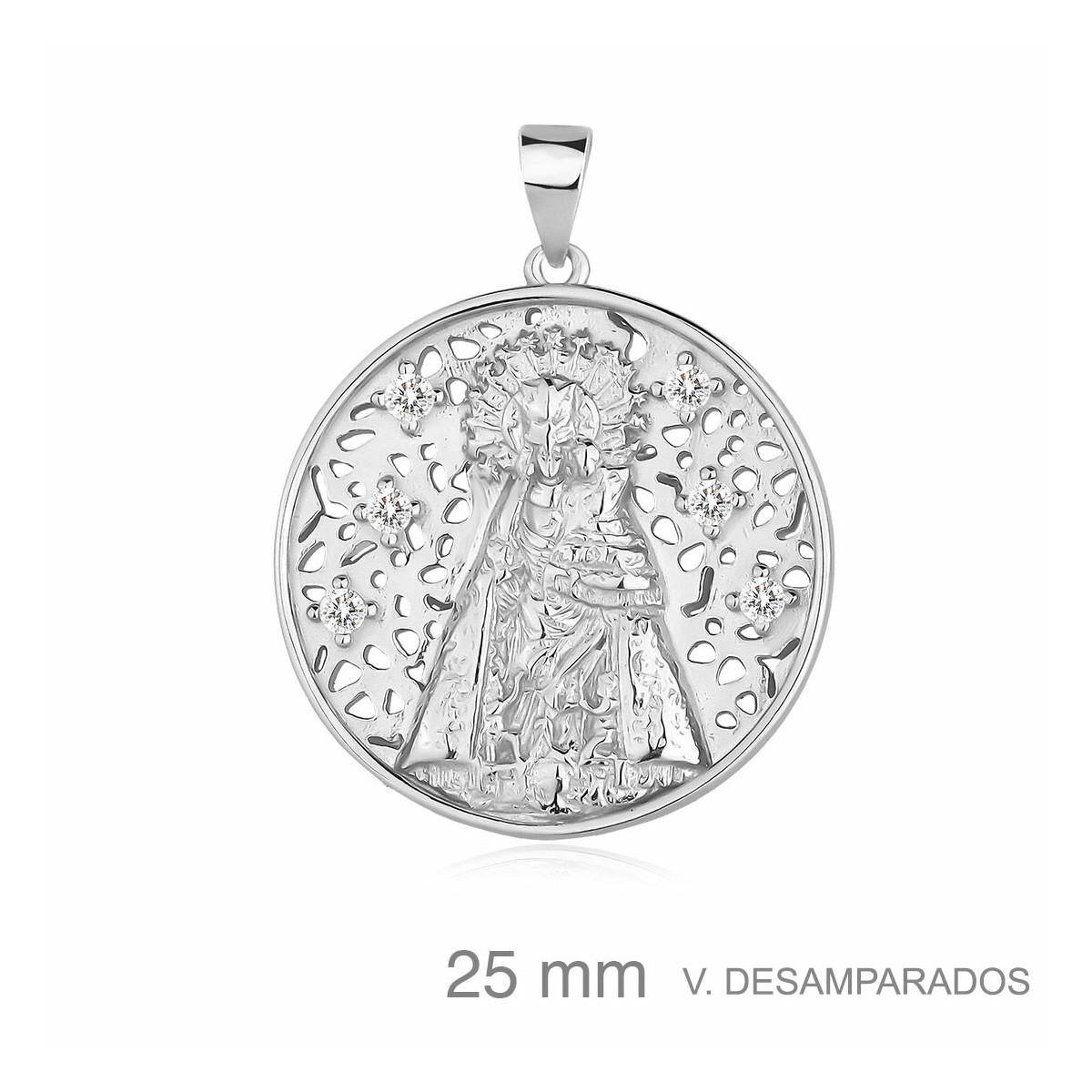 MEDALLA PLATA VIRGEN DESAMPARADOS 7 ZTAS