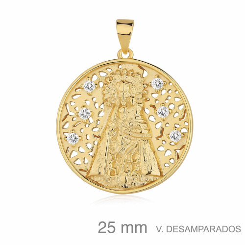 MEDALLA PLATA B.ORO+e VIRGEN DESAMPARADOS 7 ZTAS