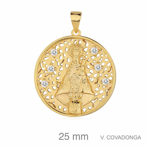 MEDALLA PLATA B.ORO+e VIRGEN COVADONGA 7 ZTAS