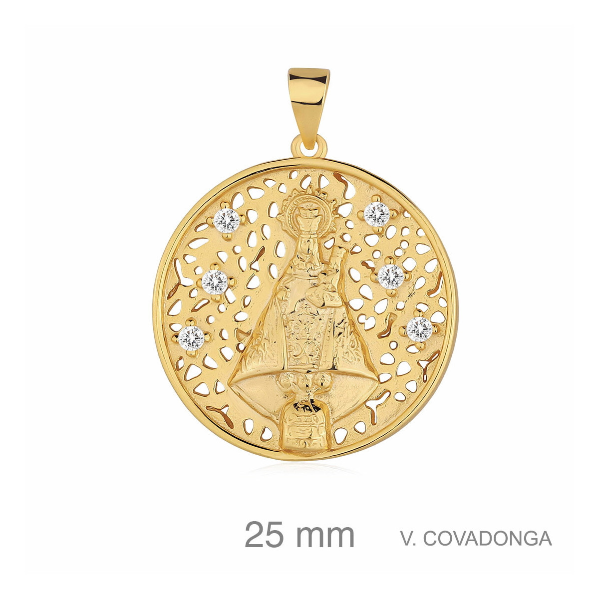 MEDALLA PLATA B.ORO+e VIRGEN COVADONGA 7 ZTAS
