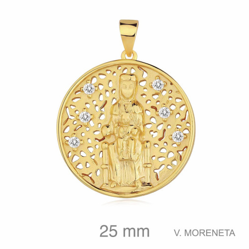 MEDALLA PLATA B.ORO+e VIRGEN MORENETA 7 ZTAS