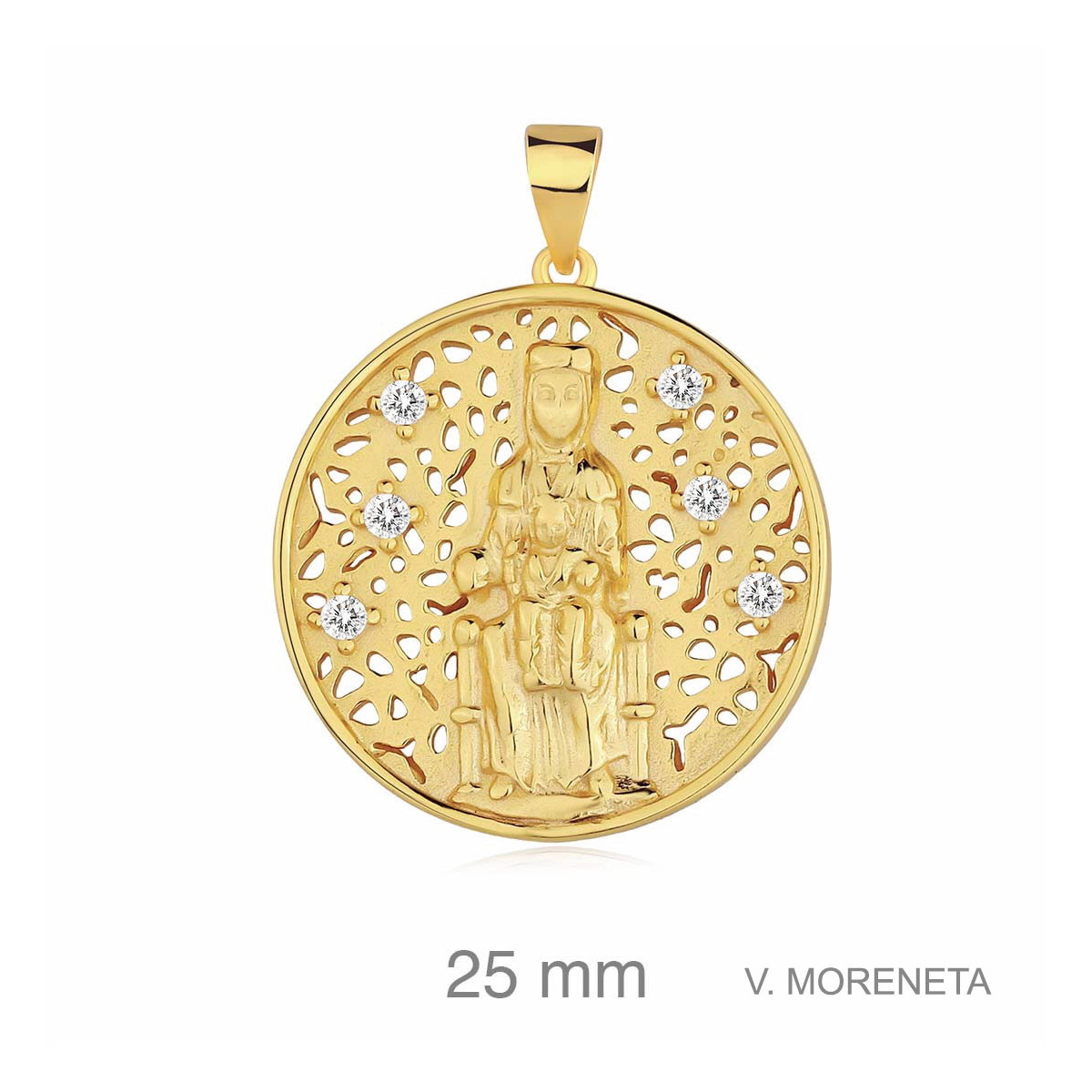 MEDALLA PLATA B.ORO+e VIRGEN MORENETA 7 ZTAS
