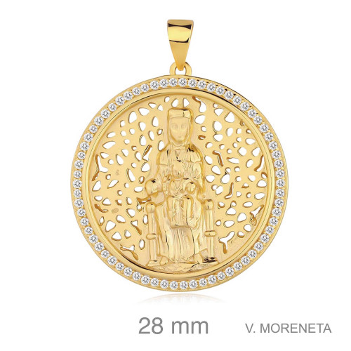 MEDALLA PLATA B.ORO+e VIRGEN MORENETA ZTAS