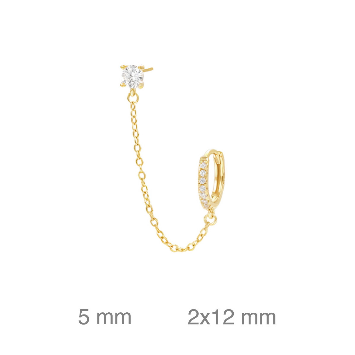 PENDIENTE PLATA B.ORO EAR CUFF ZTAS (UD)