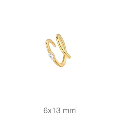 PENDIENTE PLATA B.ORO EAR CUFF ZTA (UD)