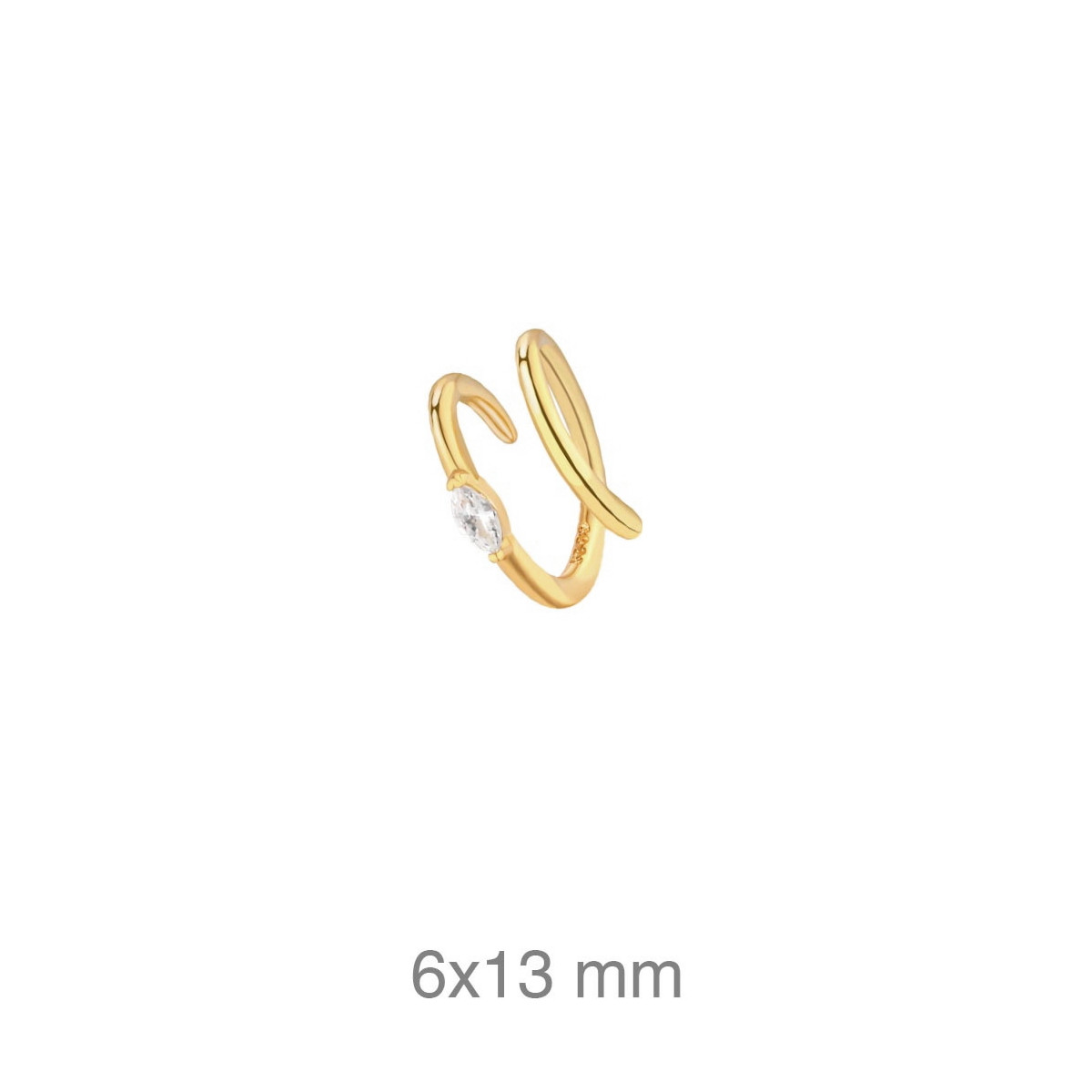 PENDIENTE PLATA B.ORO EAR CUFF ZTA (UD)
