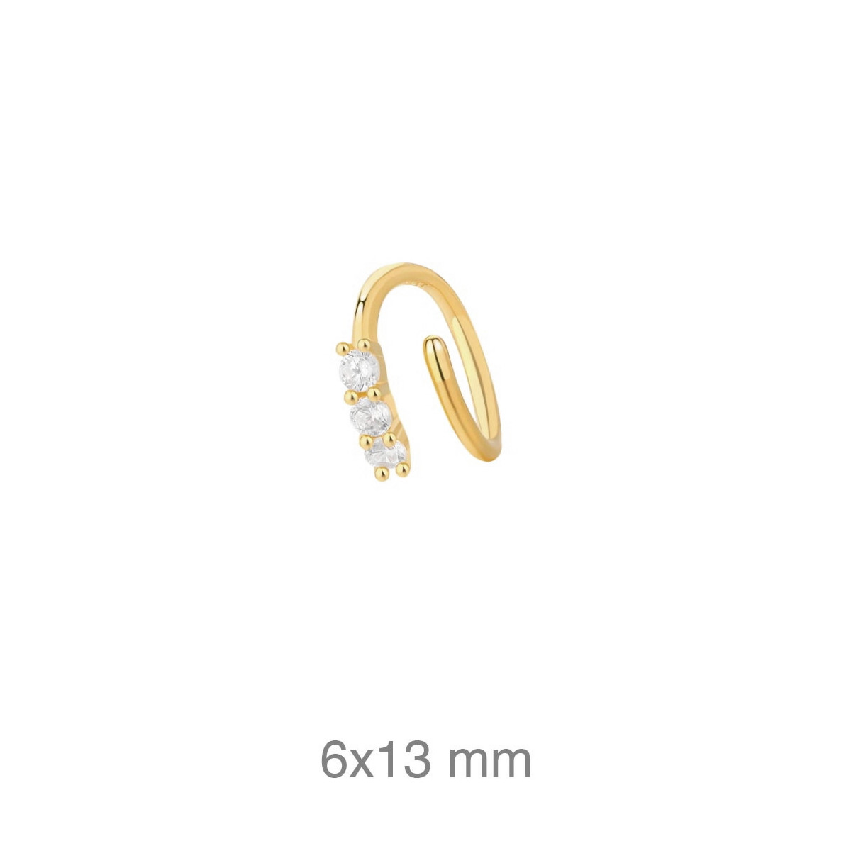 PENDIENTE PLATA B.ORO EAR CUFF ZTAS (UD)