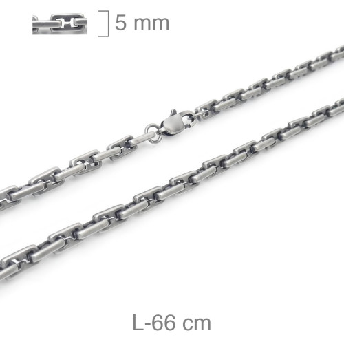 CADENA ACERO NEGRA 5MM  66CM