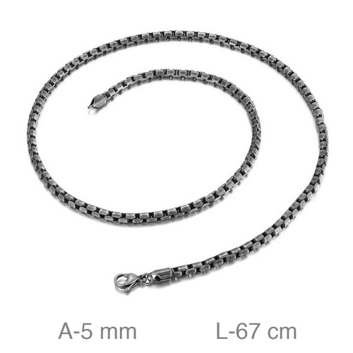 CADENA ACERO NEGRA 5MM  67CM