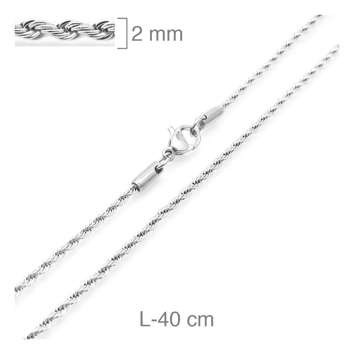 CORDON ACERO 2MM  40CM