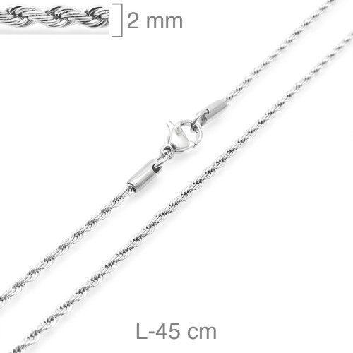 CORDON ACERO 2MM  45CM
