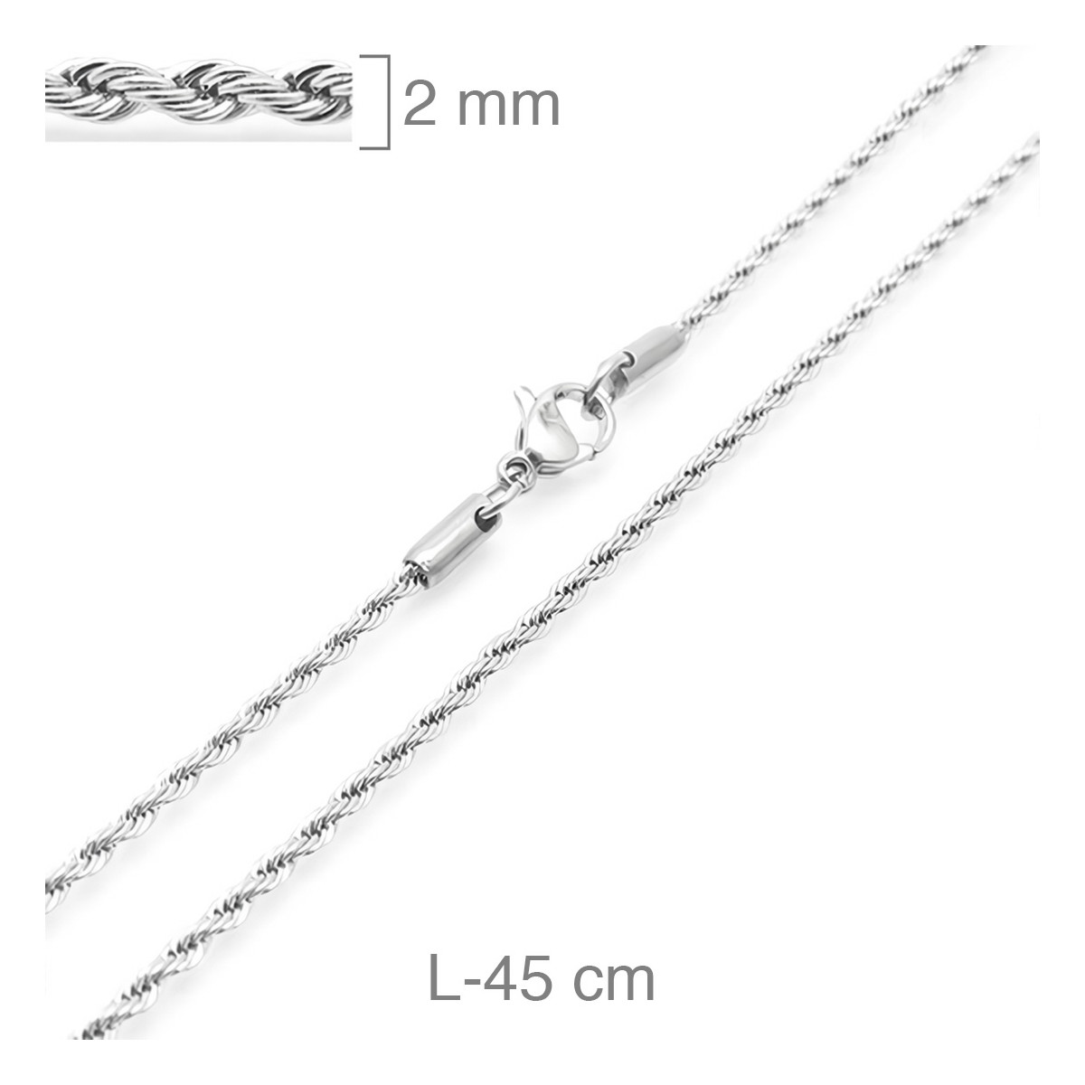 CORDON ACERO 2MM  45CM