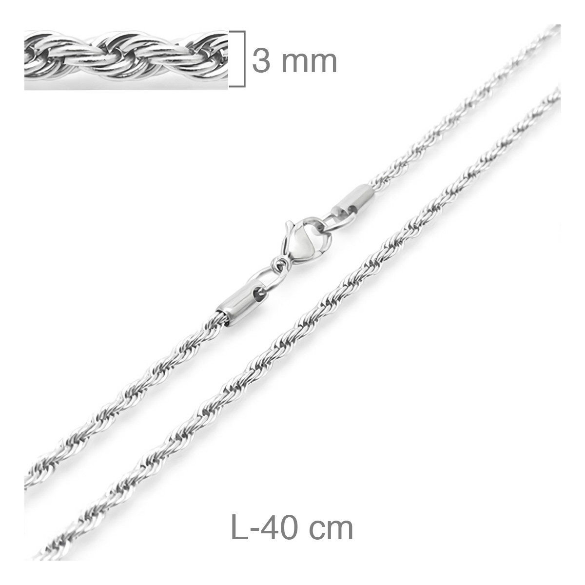 CORDON ACERO 3MM  40CM