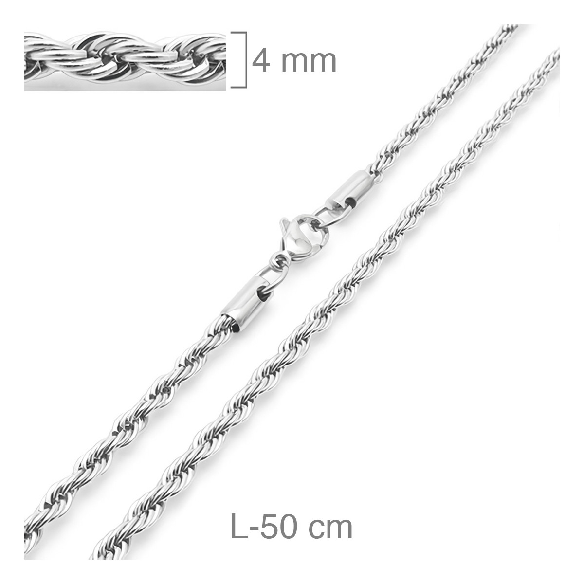 CORDON ACERO 4MM  50CM