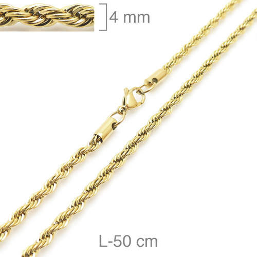 CORDON ACERO B.ORO 4MM  50CM