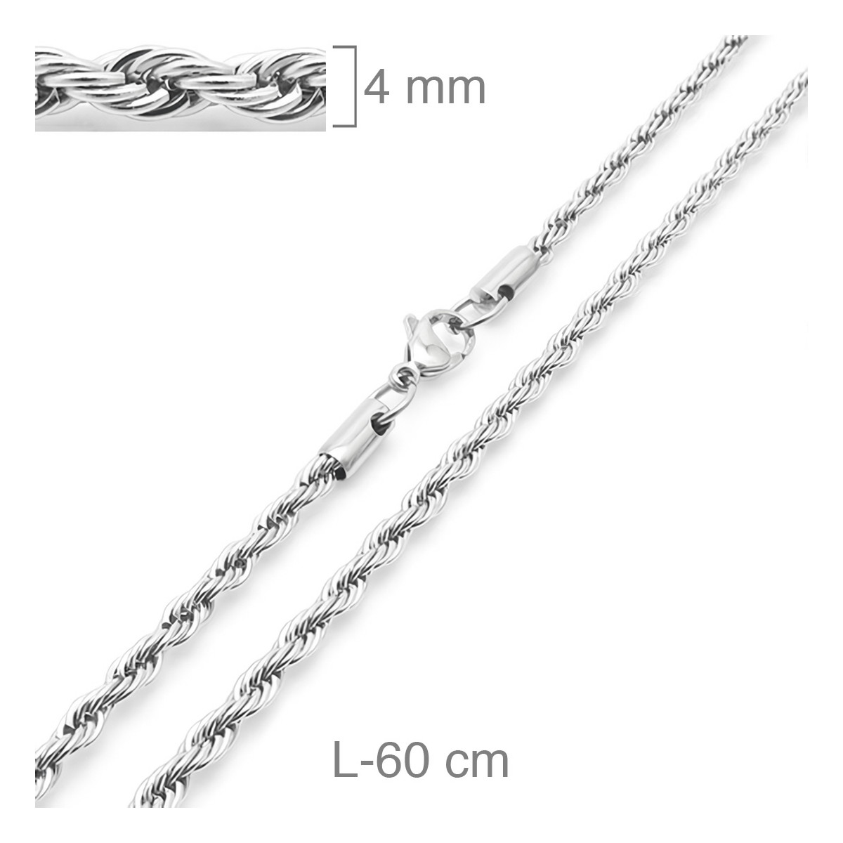 CORDON ACERO 4MM  60CM