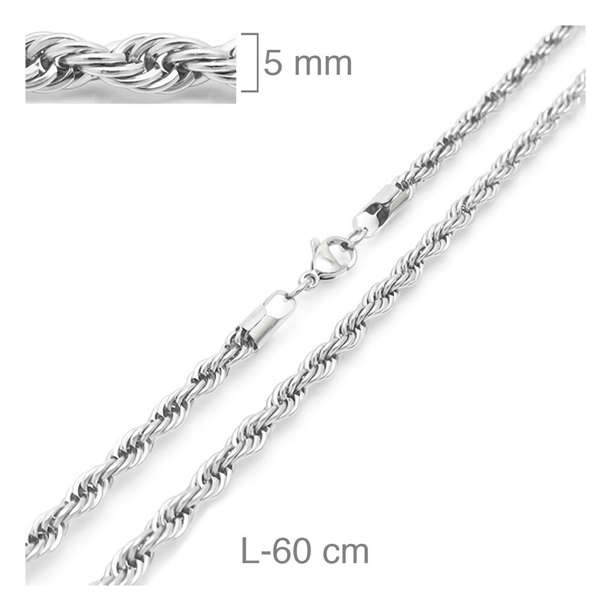 CORDON ACERO 5MM  60CM