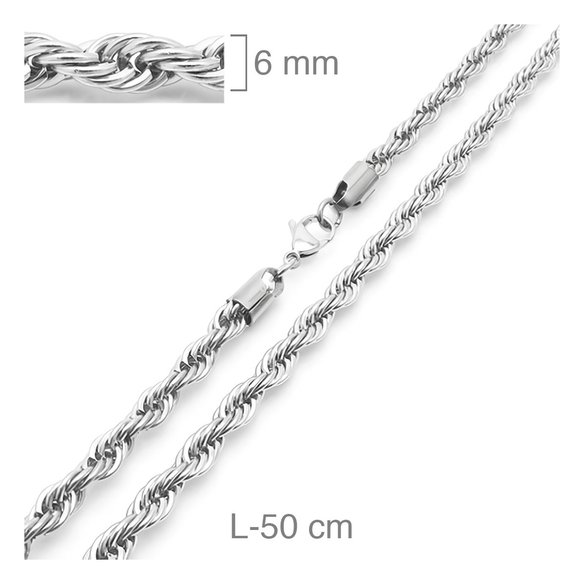 CORDON ACERO 6MM  50CM