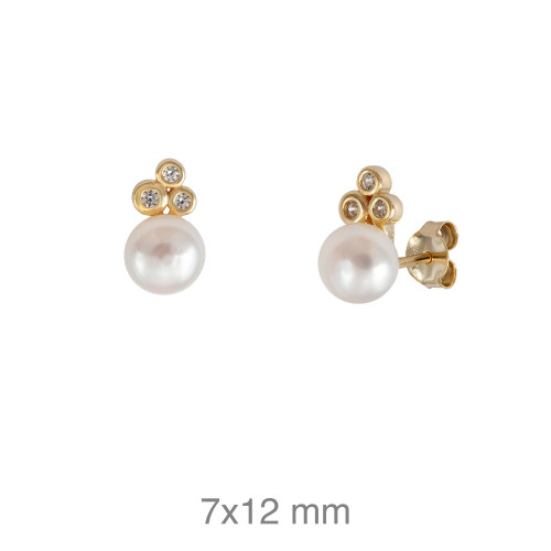 PENDIENTES PLATA B.ORO TU Y YO ZTAS PRESION