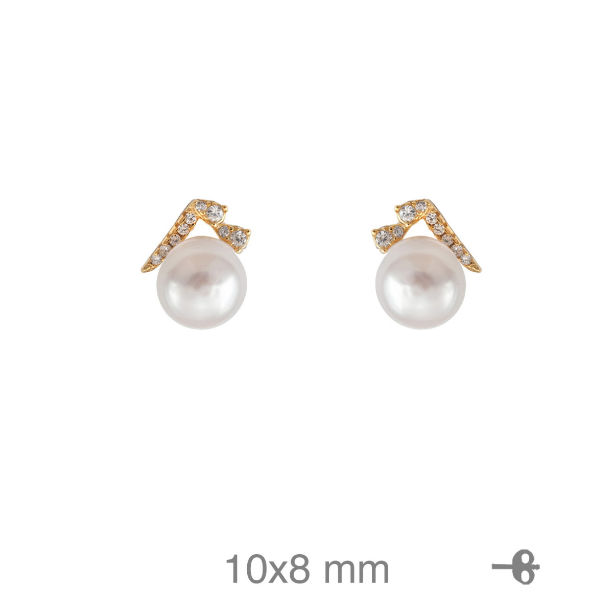 PENDIENTES PLATA B.ORO TU Y YO ZTAS PRESION