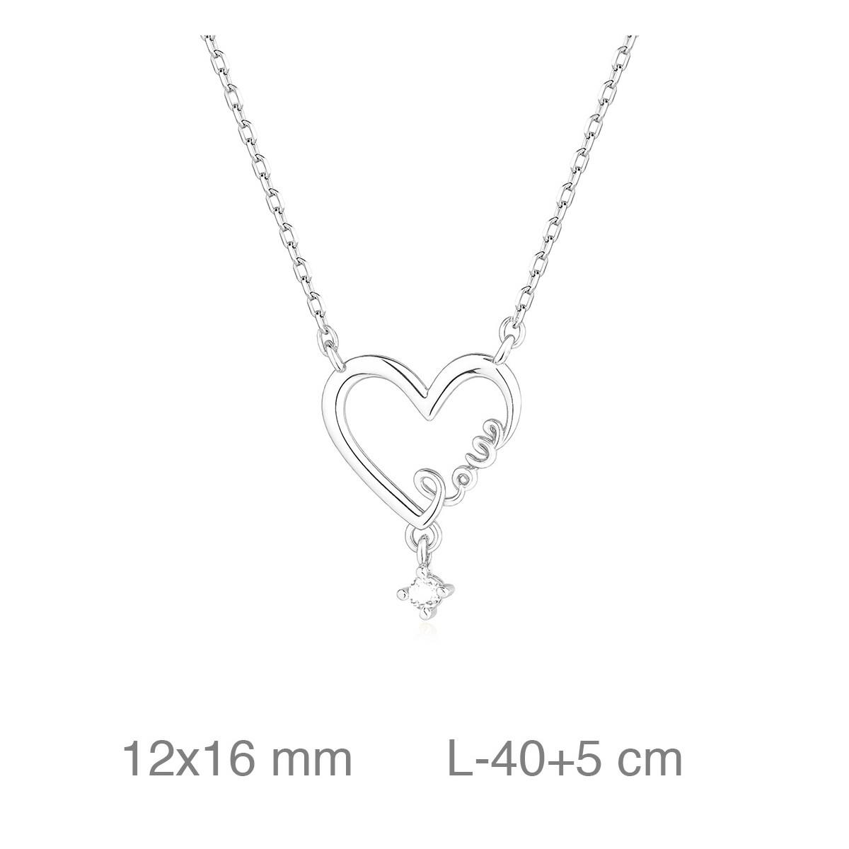 GARGANTILLA PLATA CORAZON LOVE ZTA