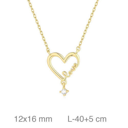 GARGANTILLA PLATA B.ORO+e CORAZON LOVE ZTA