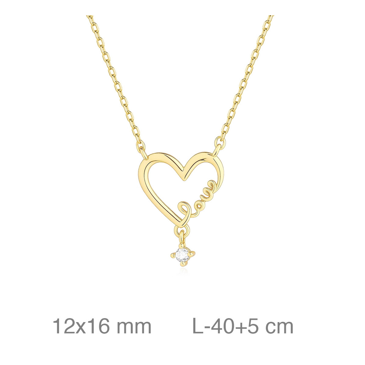GARGANTILLA PLATA B.ORO+e CORAZON LOVE ZTA