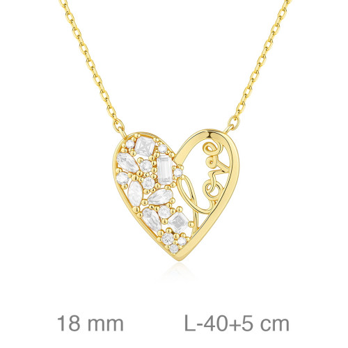 GARGANTILLA PLATA B.ORO+e CORAZON ZTAS