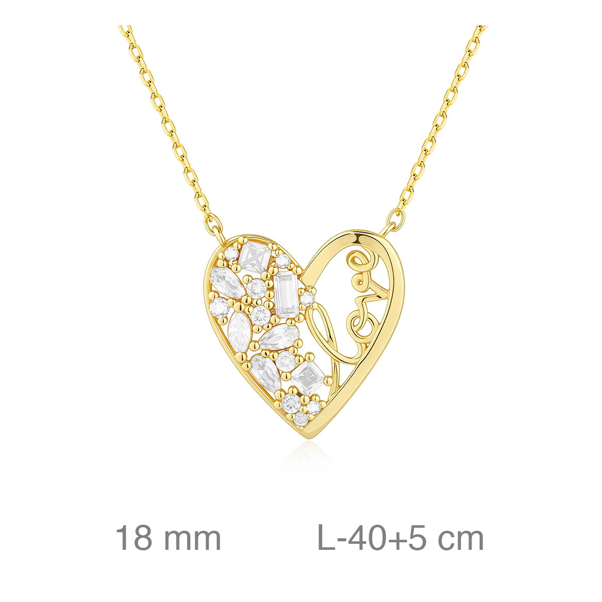 GARGANTILLA PLATA B.ORO+e CORAZON ZTAS