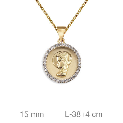 GARGANTILLA PLATA B.ORO+e VIRGEN ZTAS
