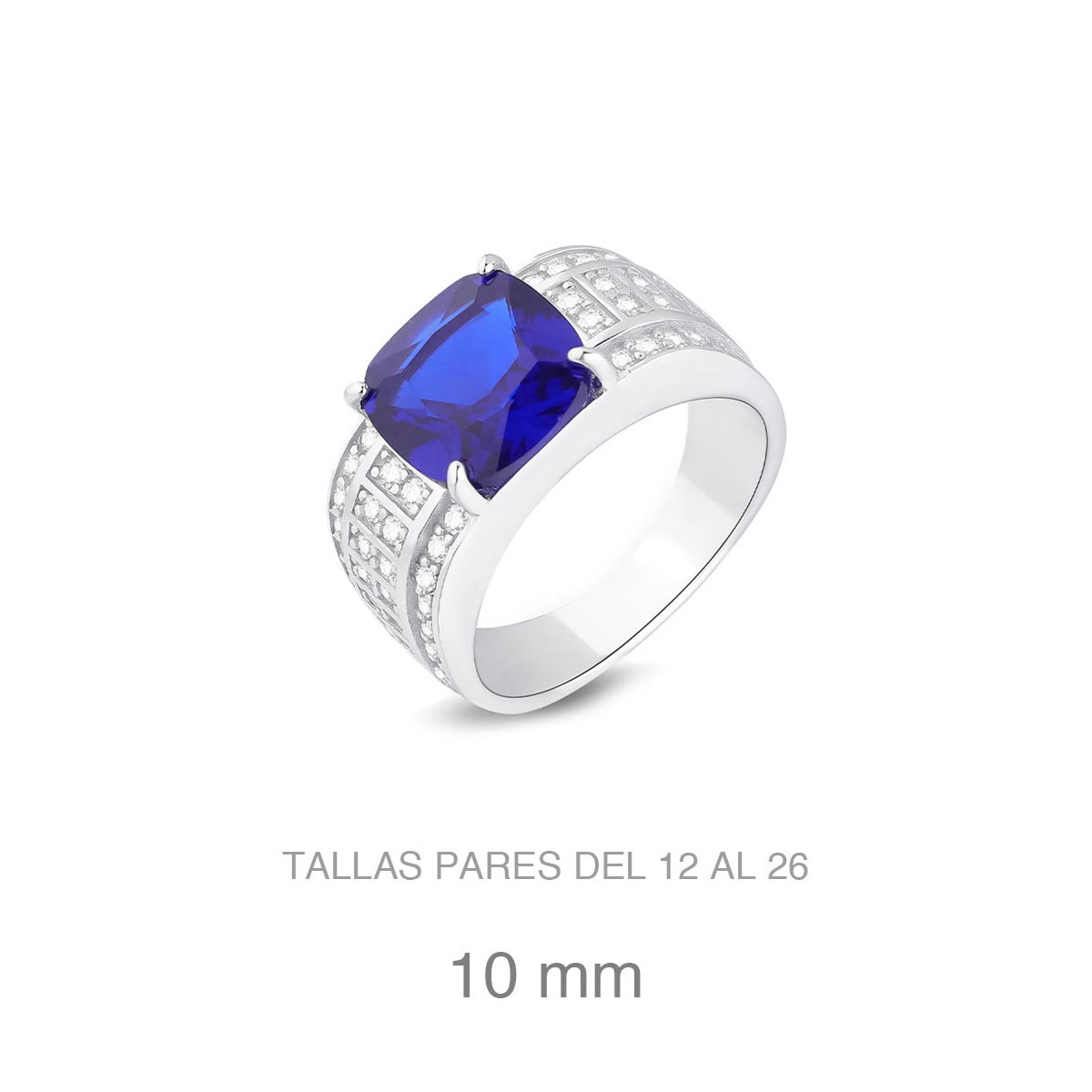 SORTIJA PLATA CIRCONITAS ZAFIRO