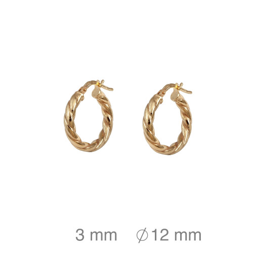 CRIOLLA PLATA B.ORO GALLONADA 3X12 MM
