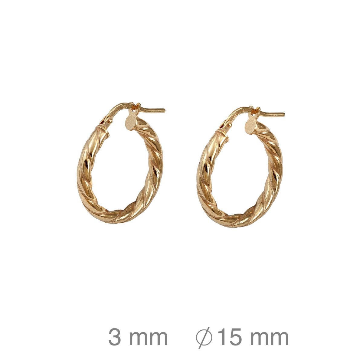 CRIOLLA PLATA B.ORO GALLONADA 3X15 MM