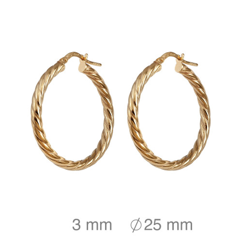 CRIOLLA PLATA B.ORO GALLONADA 3X25 MM