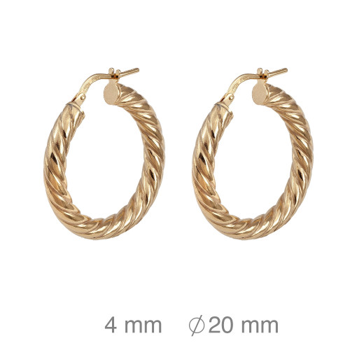 CRIOLLA PLATA B.ORO GALLONADA 4X20 MM