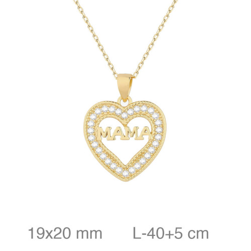 GARGANTILLA PLATA B.ORO+e MAMA CORAZON