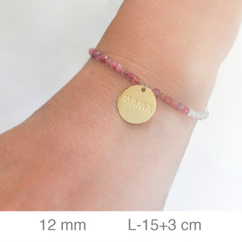 PULSERA PLATA B.ORO+e MAMA PIEDRA ROSA BLANCA