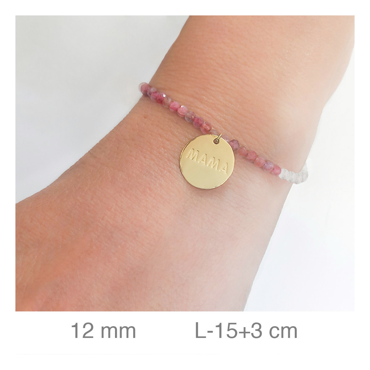 PULSERA PLATA B.ORO+e MAMA PIEDRA ROSA BLANCA