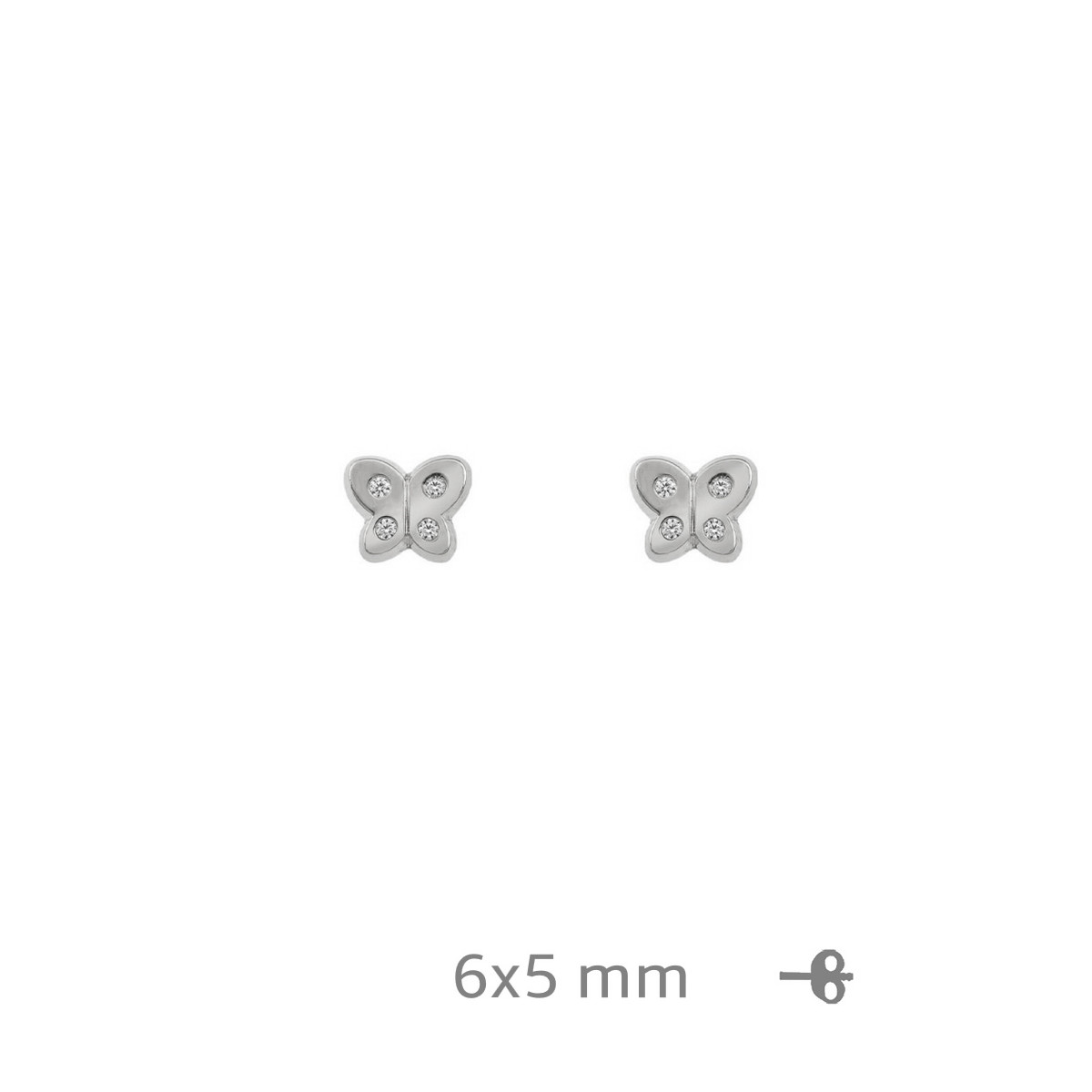 PENDIENTES PLATA MARIPOSA CIRCONITAS