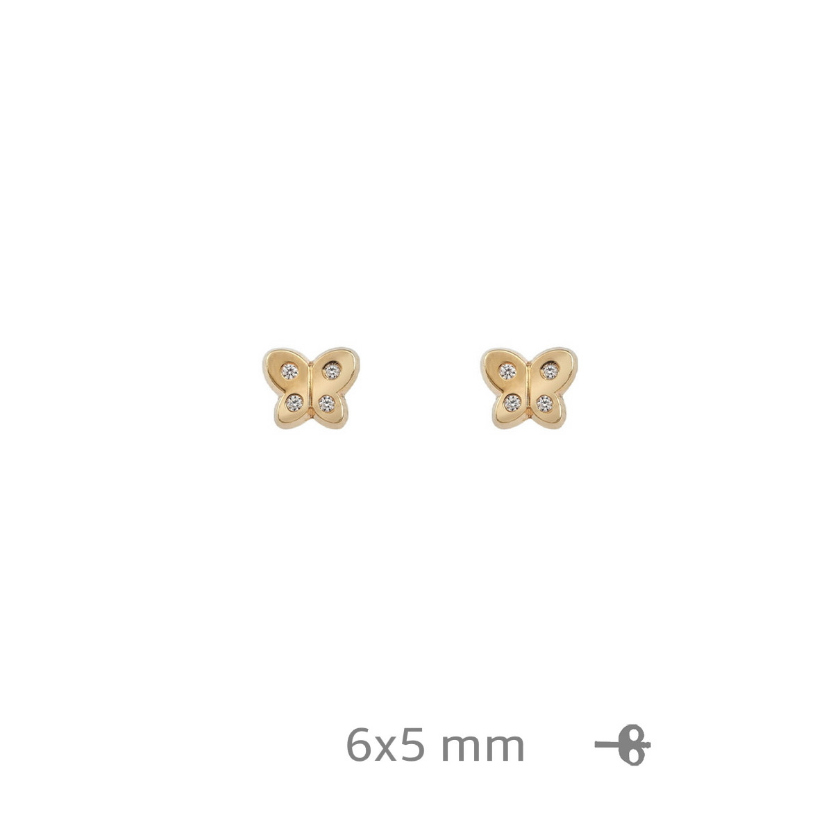 PENDIENTES PLATA B.ORO+e MARIPOSA CIRCONITAS
